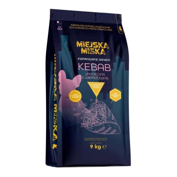 Miejska Miska Gaczoo Kebab Jagnięcina Karma Sucha dla Małych Psów 9kg XS/S
