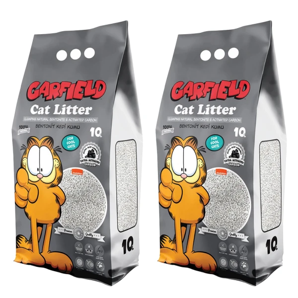 Garfield Żwirek Bentonitowy dla Kota z Węglem Aktywnym 2x10L
