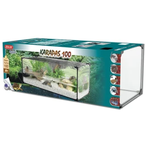 Zolux Karapas Aqua Pro 80 - akwaterrarium dla żółwia wodnego 80x35x25cm, białe