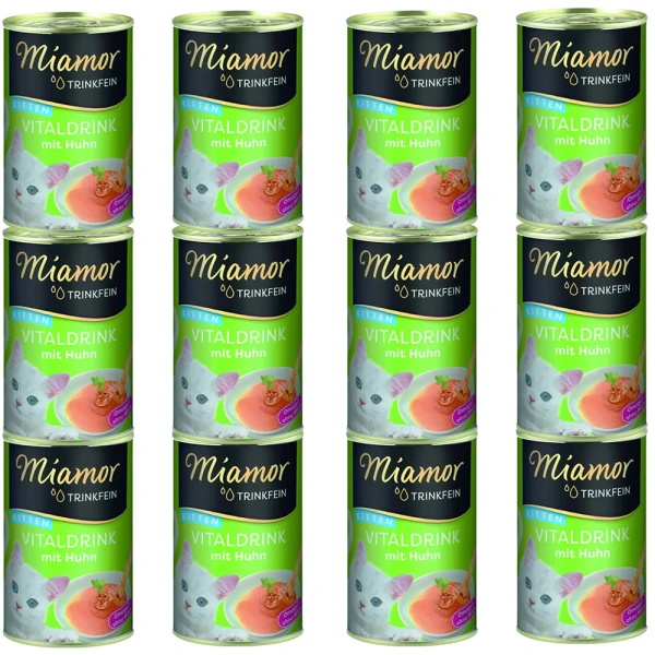 MIAMOR Vitaldrink Kitten z Kurczakiem Napój Nawadniający dla Kociąt 12x135ml