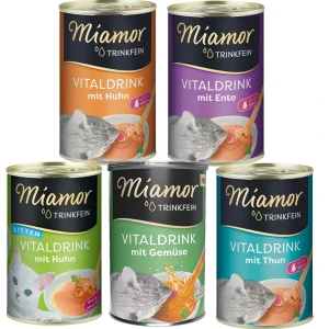 MIAMOR Vitaldrink Napój Nawadniający dla Kotów Mix Smaków 5x135ml