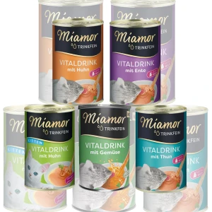 MIAMOR Vitaldrink Napój Nawadniający dla Kotów Mix Smaków 10x135ml