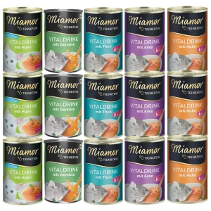 MIAMOR Vitaldrink Napój Nawadniający dla Kotów Mix Smaków 15x135ml