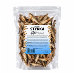 Suszona Stynka 1kg Pokarm dla Dużych Ryb Gadów Płazów Naturalny 100%
