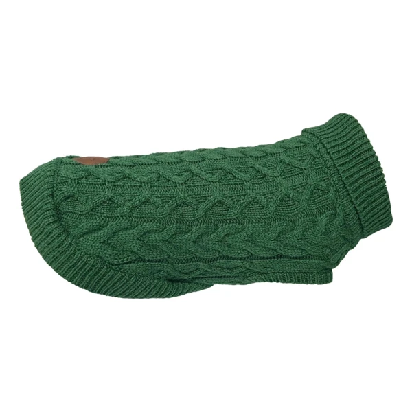 ZOLUX Jacquard Sweter dla Psa Zielony 20 cm Chihuahua York Ciepłe Ubranko