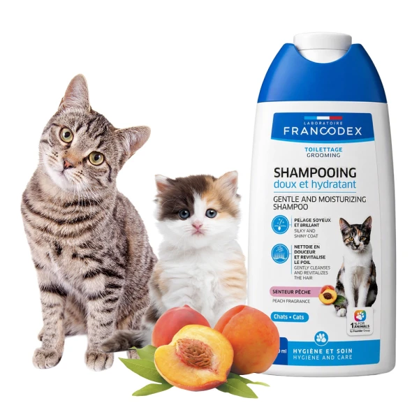FRANCODEX Szampon dla Kota Łagodny Objętość Sierści 250ml Pielęgnacyjny