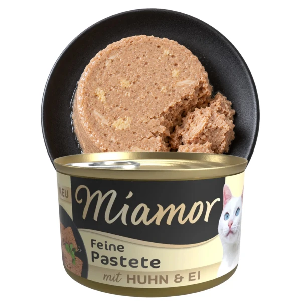 MIAMOR Feine Pastete Kurczak Jajko 85g Puszka Bezzbożowa Karma dla Kotów