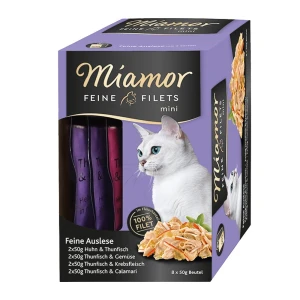 MIAMOR Feine Filets Mini Auslese Mix 8x50g Saszetki Karma Mokra dla Kotów