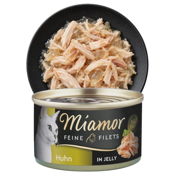 MIAMOR Feine Filets Kurczak w Galaretce 100g Puszka Karma Mokra dla Kotów