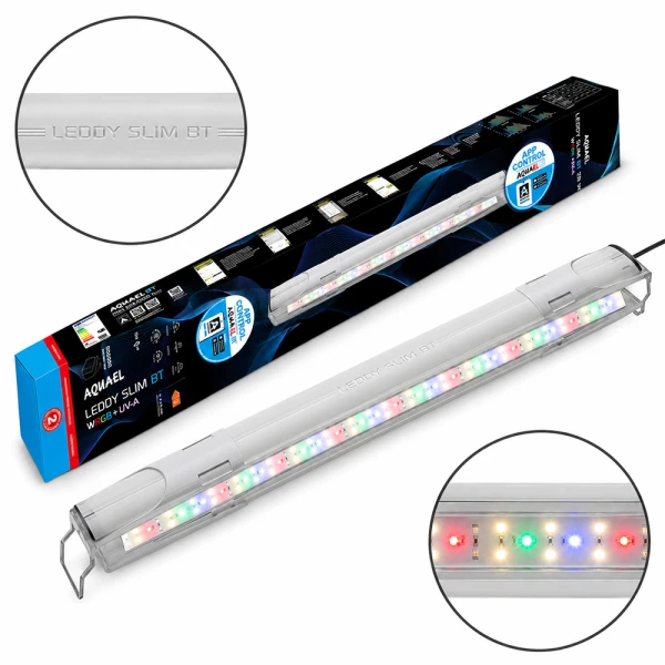 Aquael Leddy Slim BT 560 18W Biała Lampa LED WRGB+UV do Akwarium 60-80cm