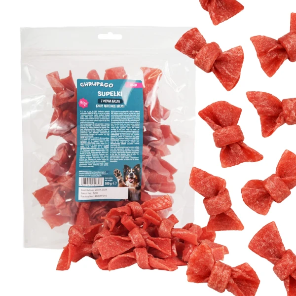 CHRUP&GO Supełki z Piersią Kaczki 500g Przysmak dla Psów Dorosłych