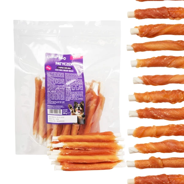 CHRUP&GO Patyczek z Piersią Kurczaka 500g Przysmak dla Psów Dorosłych