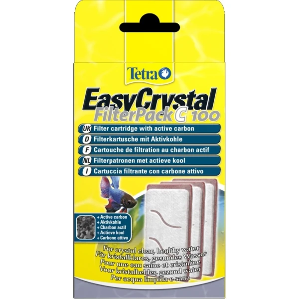 Tetra EasyCrystal FilterPack C100 - Wkład Filtracyjny 3szt z Węglem