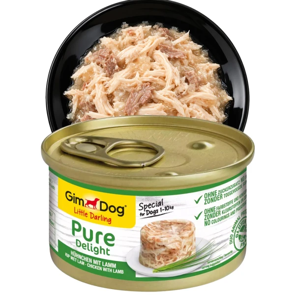 GIMDOG Little Darling Kurczak Jagnięcina 85g Karma Mokra dla Małych Psów