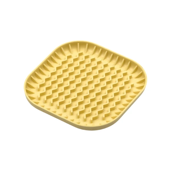 Fiboo Fiboowl S Żółty dla Psa i Kota Mata do Lizania Miska 13,5 cm