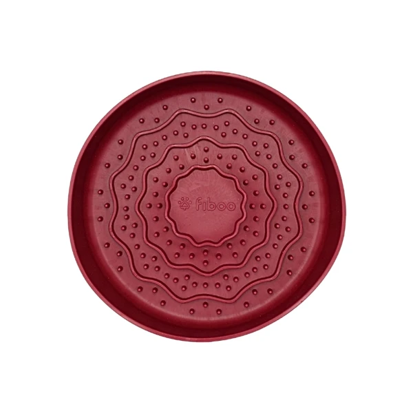 Fiboo Lick Fiboowl Mini Bordowy dla Psa i Kota Mata do Lizania 2w1 15 cm