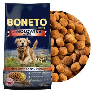 TROPIDOG Boneto Adult Wołowina 10kg Karma Sucha dla Psów Dorosłych