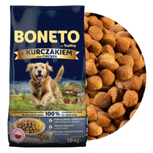 TROPIDOG Boneto Adult Kurczak 10kg Karma Sucha dla Psów Dorosłych